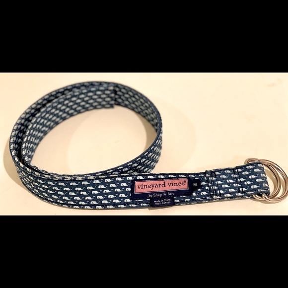 Vineyard Vines Accessories - Vineyard Vines Navy Whale Print Ring Belt